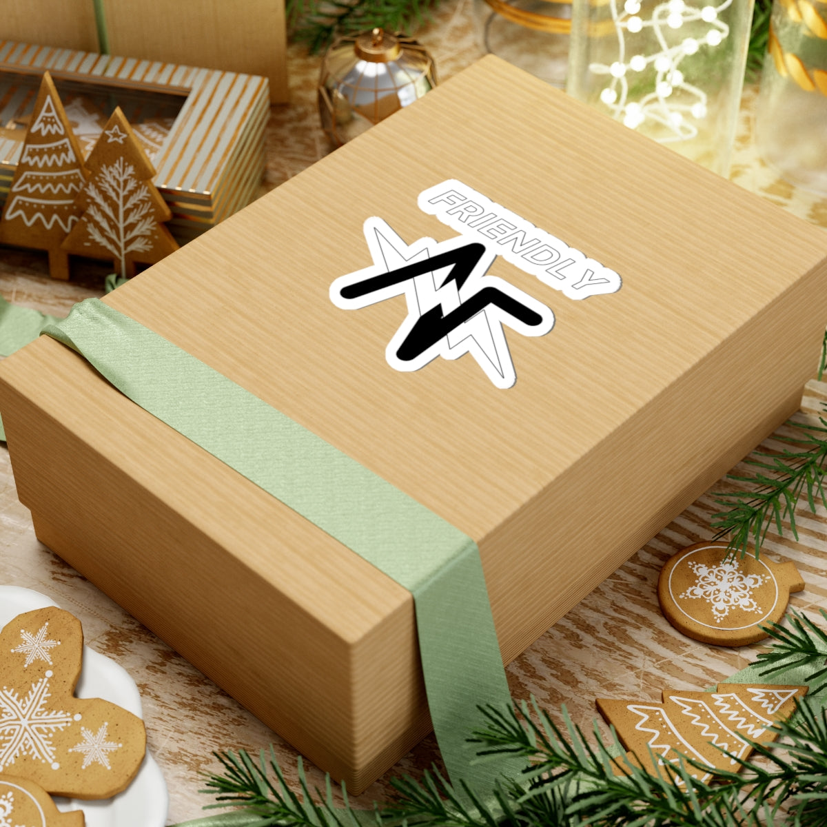 Friendly AF Kiss-Cut Stickers - Fun, Vibe-Enhancing Decals for Personalization