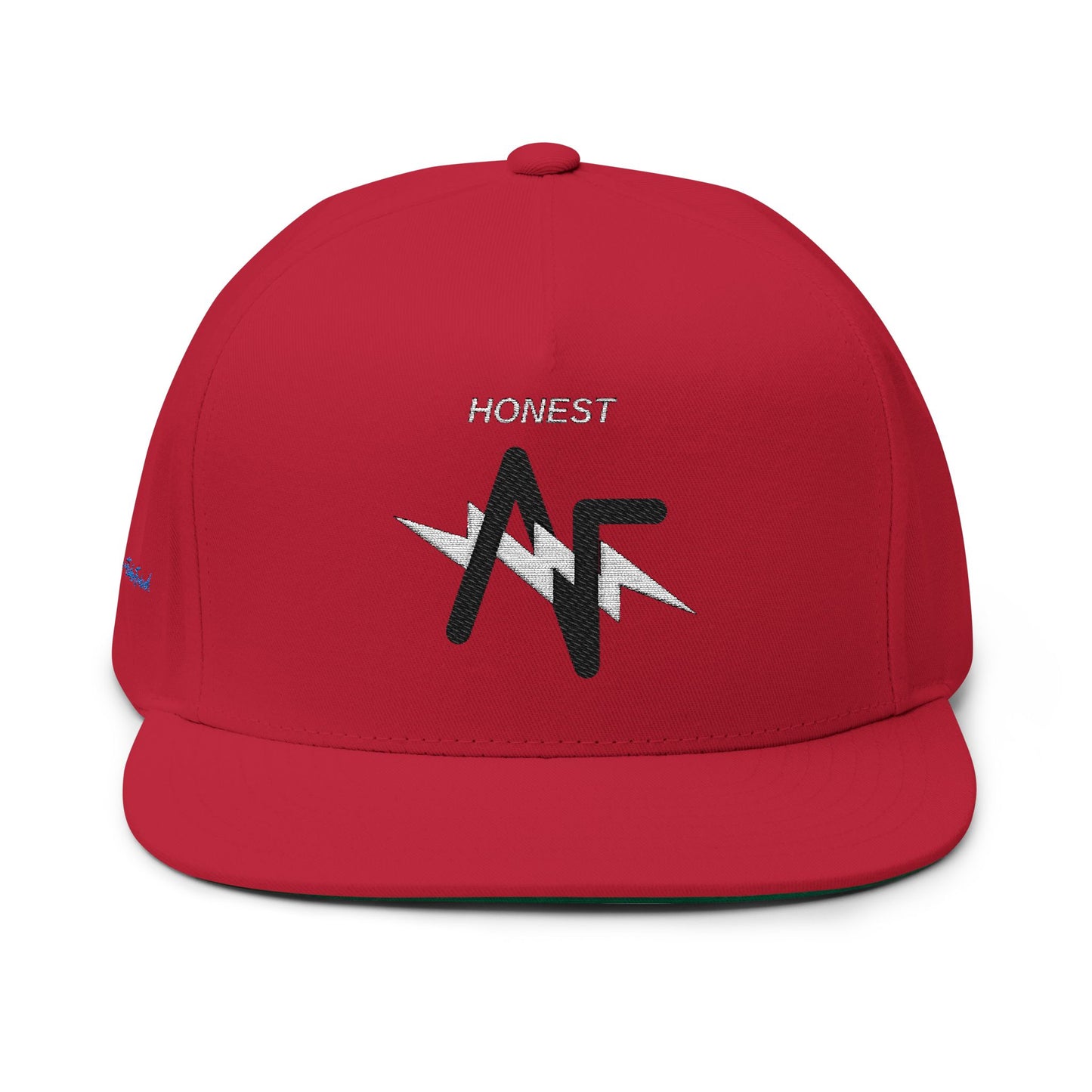 Embroidered Flat Bill Cap — ‘HONEST AF’ Graphic Snapback