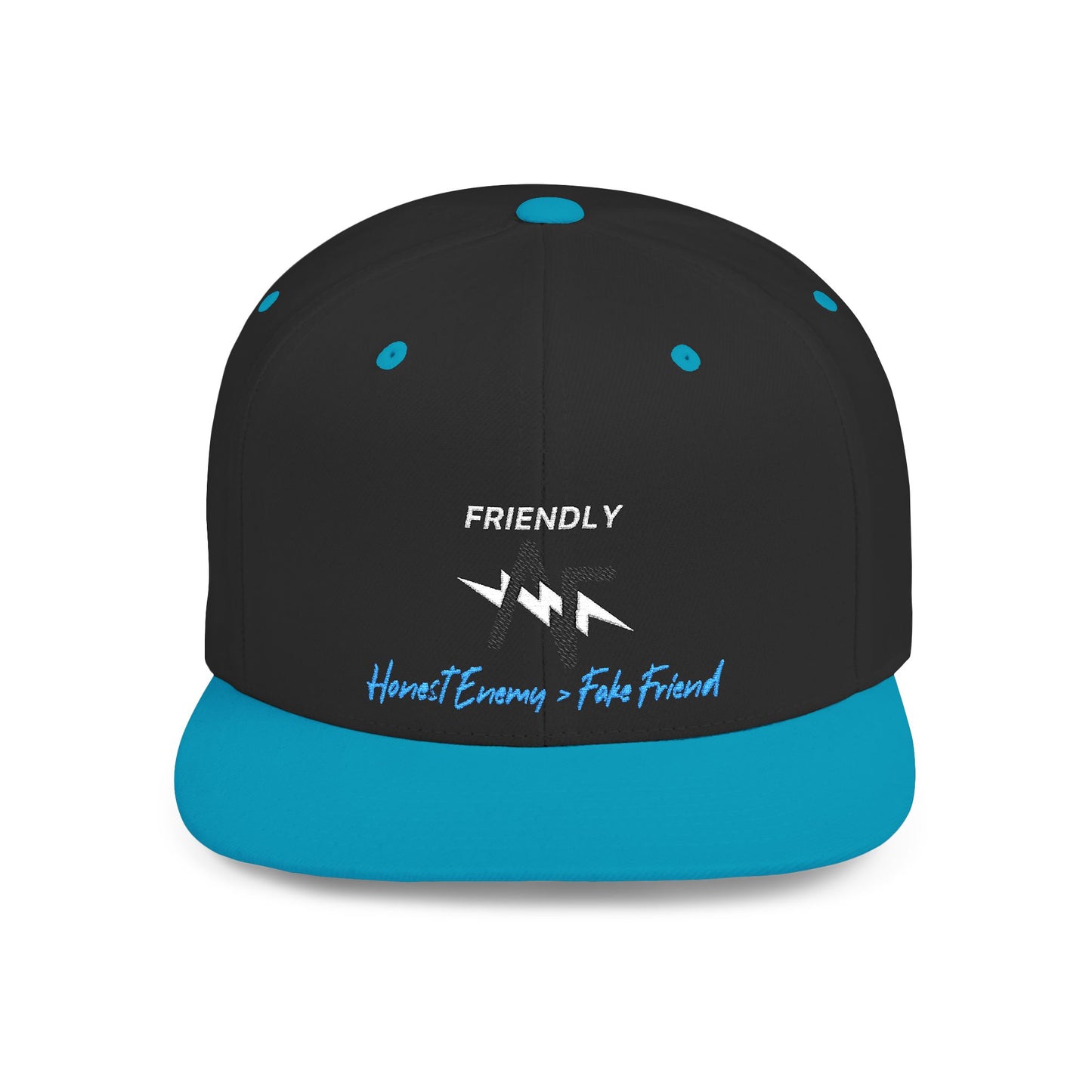 Snapback Hat — 'Heart Learning & Faith Forward' Minimal Logo Flat Bill Cap