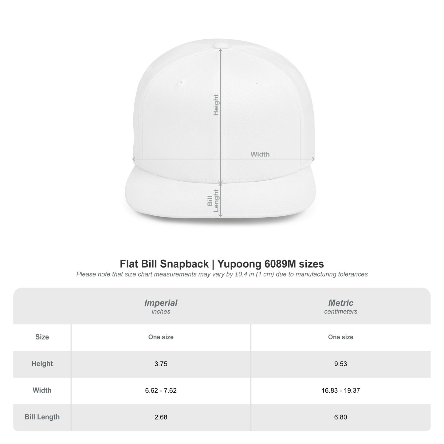 Snapback Hat — 'Heart Learning & Faith Forward' Minimal Logo Flat Bill Cap