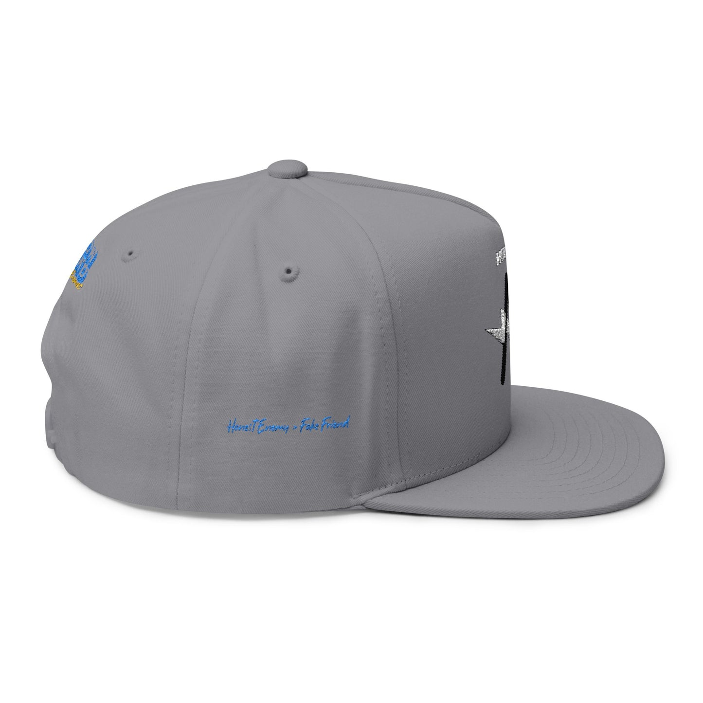 Embroidered Flat Bill Cap — ‘HONEST AF’ Graphic Snapback
