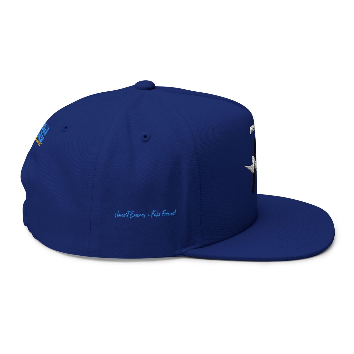 Embroidered Flat Bill Cap — ‘HONEST AF’ Graphic Snapback