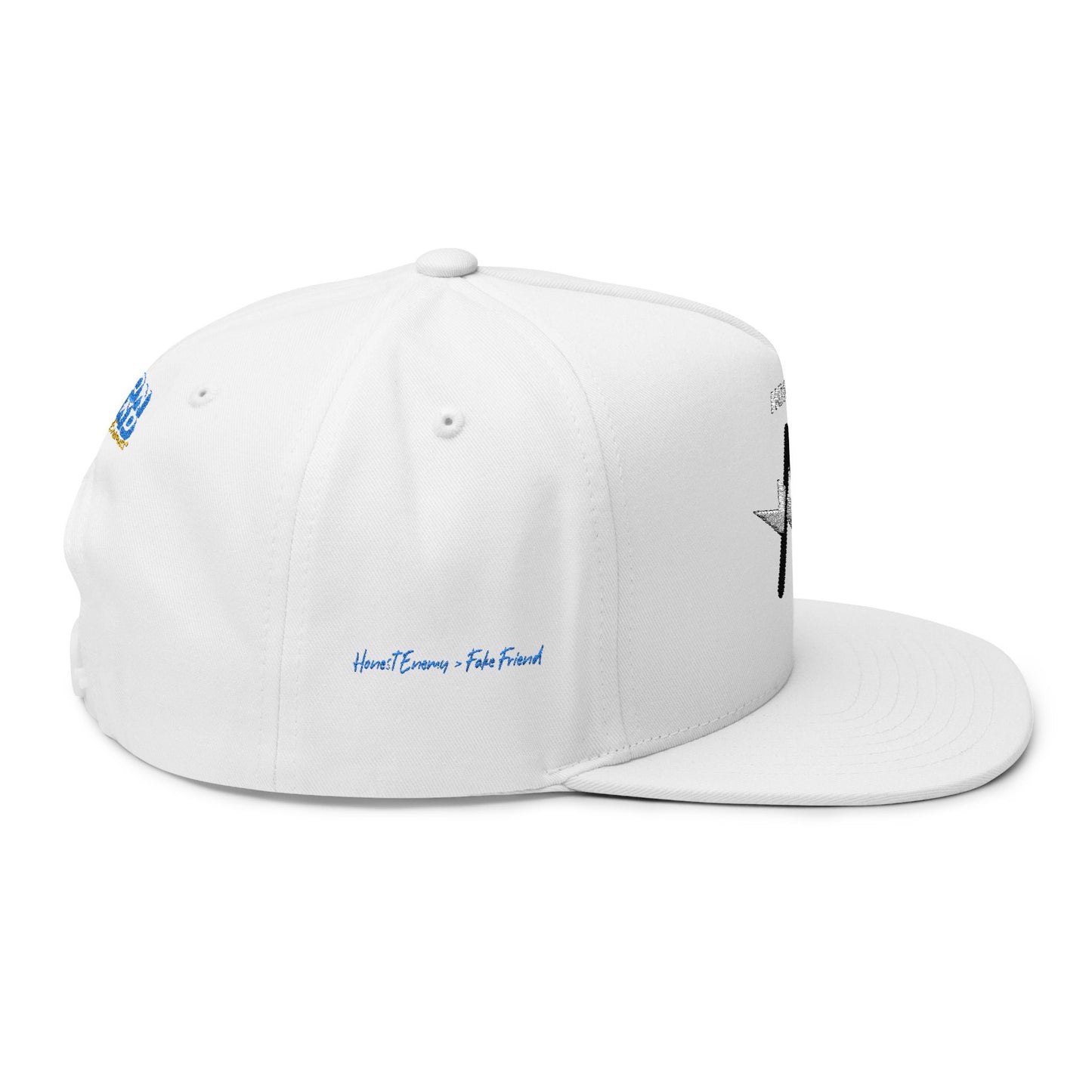 Embroidered Flat Bill Cap — ‘HONEST AF’ Graphic Snapback