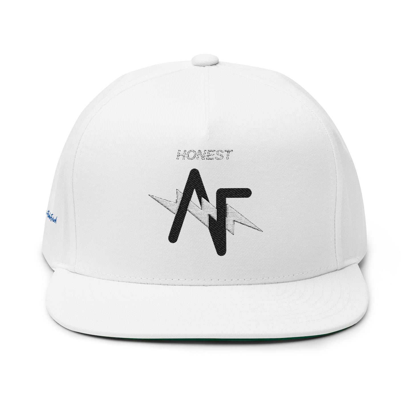 Embroidered Flat Bill Cap — ‘HONEST AF’ Graphic Snapback