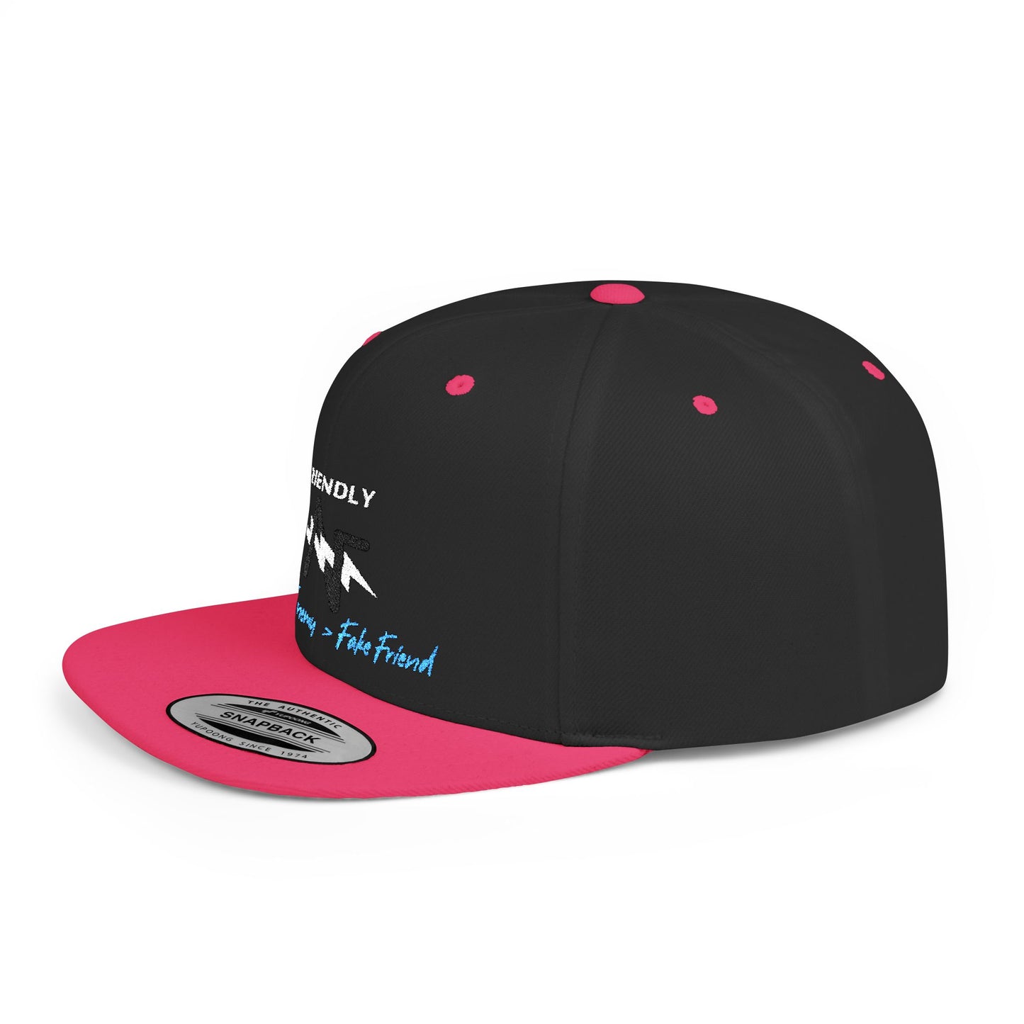 Snapback Hat — 'Heart Learning & Faith Forward' Minimal Logo Flat Bill Cap