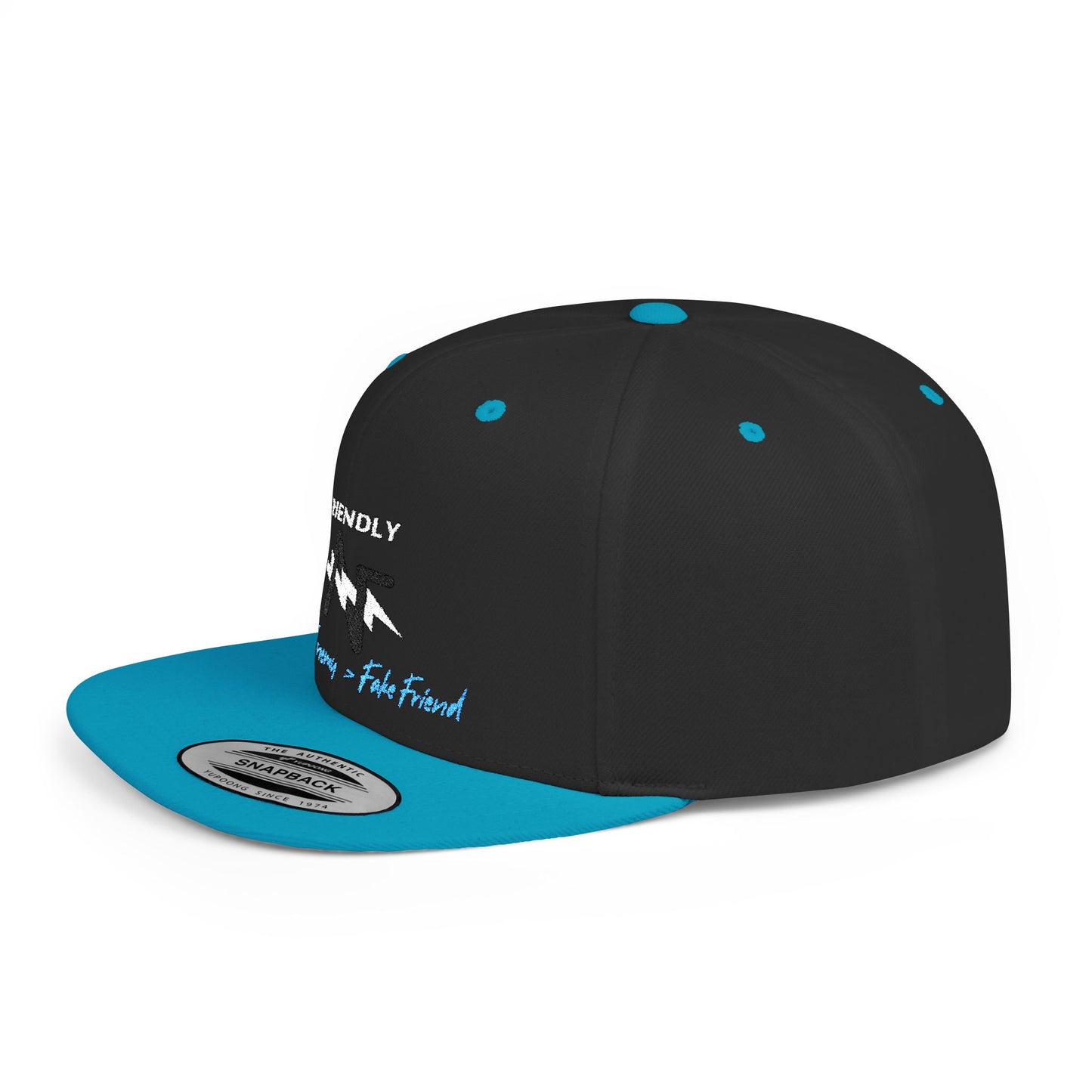 Snapback Hat — 'Heart Learning & Faith Forward' Minimal Logo Flat Bill Cap
