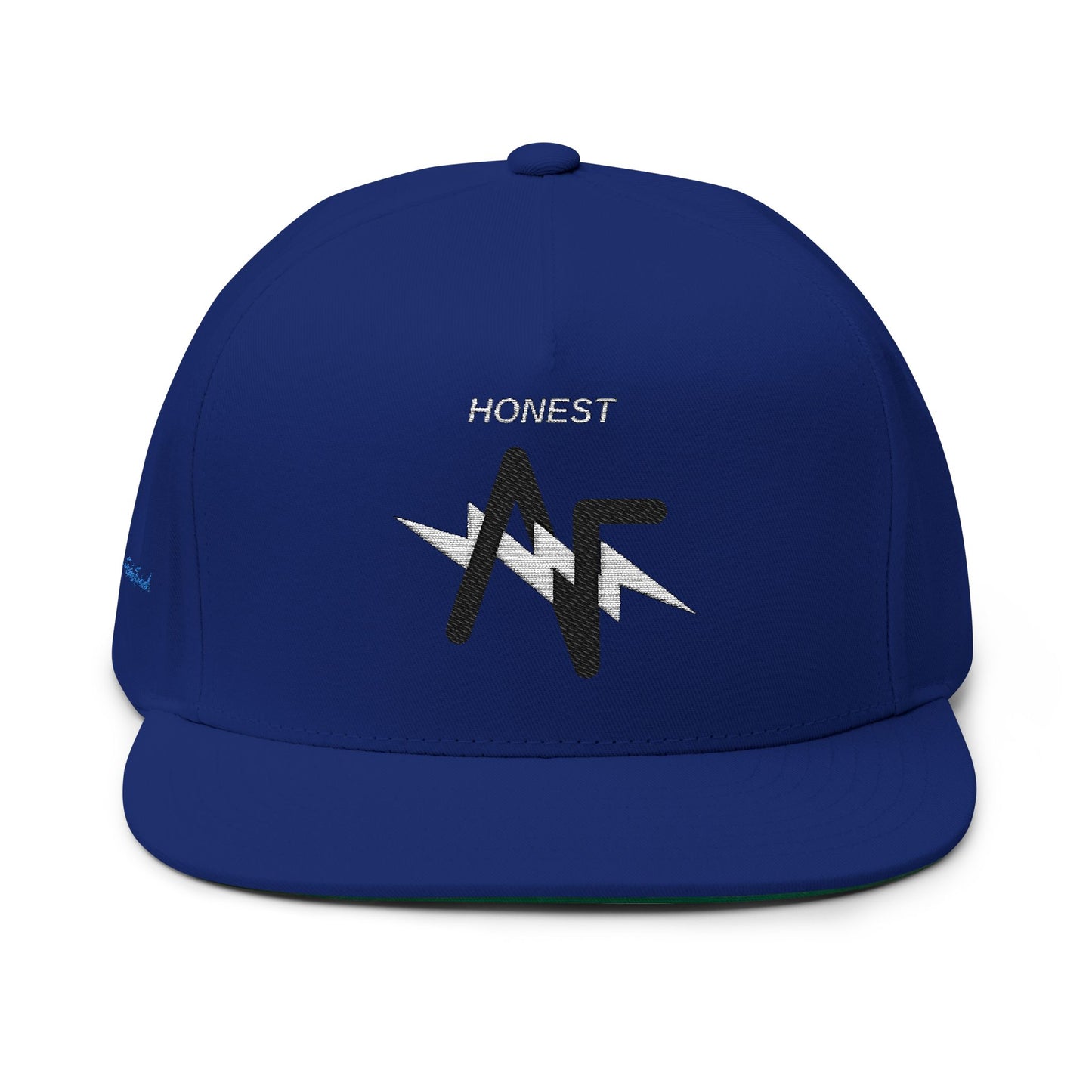 Embroidered Flat Bill Cap — ‘HONEST AF’ Graphic Snapback
