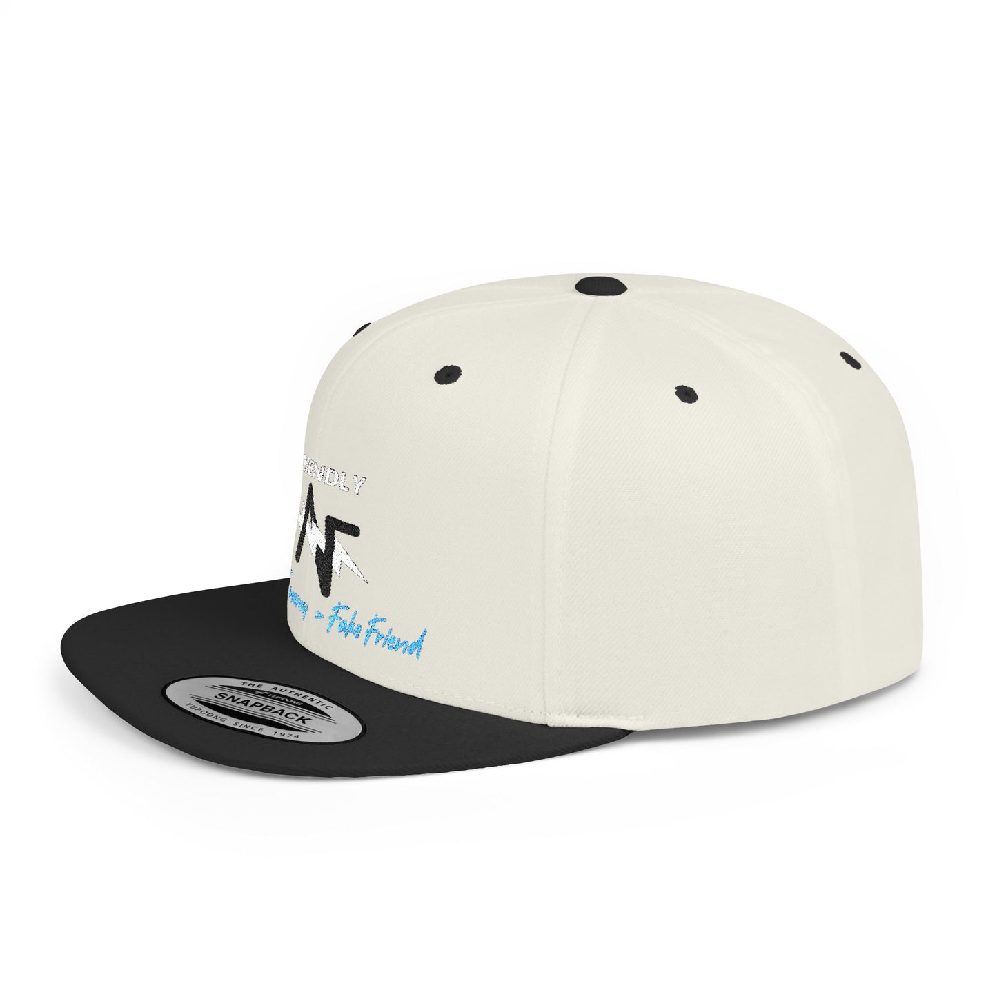 Snapback Hat — 'Heart Learning & Faith Forward' Minimal Logo Flat Bill Cap